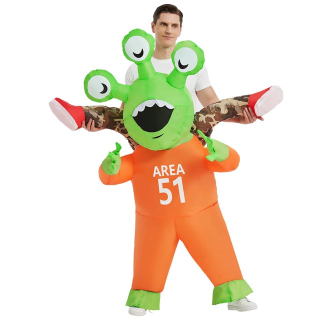 Disfraz inflable de alienígena COMIN Halloween para adultos (180 cm)