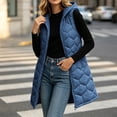 thumbnail image 2 of KICILVS Women's Long Puffer Vest Sleeveless Quilted Hooded Jacket with Pockets Winter Warm Long Zip Up Outerwear Coat, 2 of 8