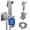Brushed Nickel-Built-in Hot & Cold Water Modes-Square, variant on Black 1 Pack Handheld Bidet Sprayer For Toilet Cleaning and Multi-Use Tasks