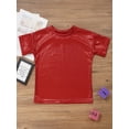 thumbnail image 5 of inhzoy Kids Boys Girls Sparkly Sequins Hip Hop Disco Dance Shirt Tops Jazz Modern Dancewear T-Shirt Red 150, 5 of 7