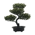 thumbnail image 1 of veasfak Artificial Bonsai Tree Potted Tree Fake Bonsai Tree for Bathroom Office Home Dark Green, 1 of 9