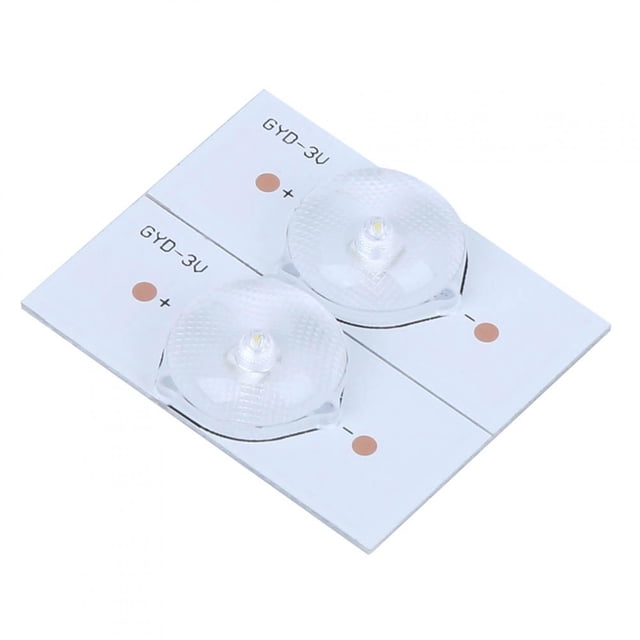 Placa de fibra de vidrio con cuentas de lámpara SMD de 3 V y filtro de lente óptica para reparación de televisores, 20 unidades