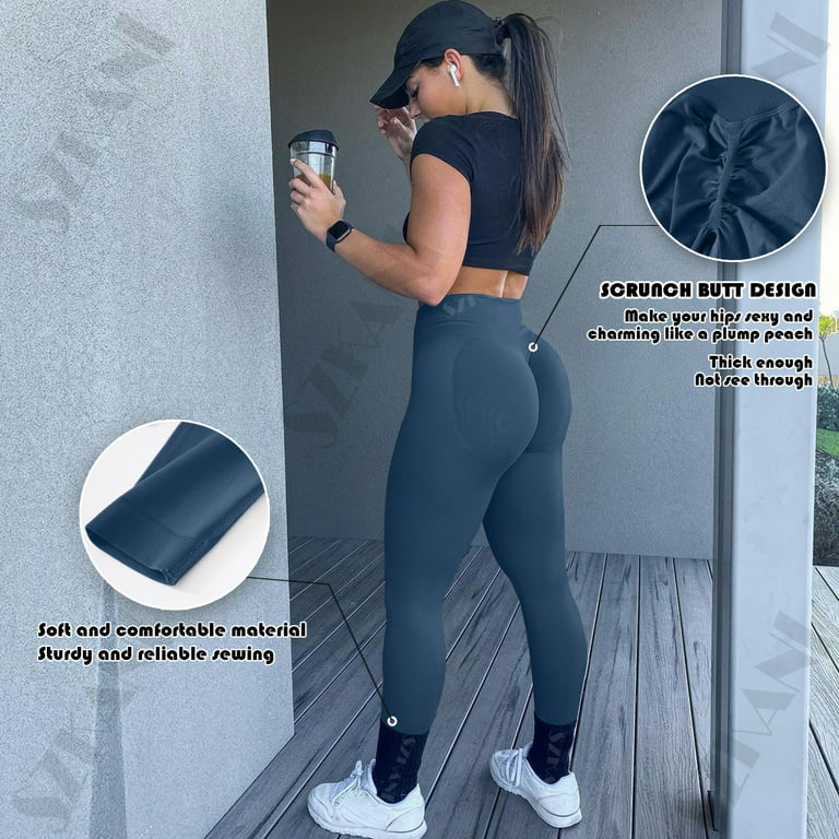 High Waist Yoga Pants with Booty Scrunch, Stretchy Fitness Leggings for  Women, Activewear for Workout and Gym, Hip Lifting *