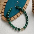 thumbnail image 5 of NICKSUN Vintage Dopamine Chunky Square Acrylic Bead Choker Necklace, Handmade Marbled Resin Statement Collar with Irregular Gold Metal Accent, Trendy Vacation Fashion Neck Jewelry, 5 of 7