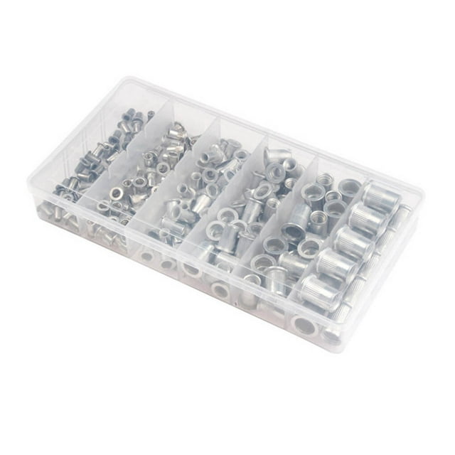 165 Pièces M3-M10 Tête Plate Rivets Écrou Rivet Rivet Rivets Pièce de Rechange Alliage d'Aluminium Écrous Filetés Écrous Écrous Réparant l'Entretien