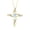 Aquamarine, variant on Necklace Yellow Gold Plated Silver Cross Necklace with Gemstone & Diamonds Pendant with 18" Chain 7X5MM Garnet January Birthstone Womens Jewelry Silver Necklace For Women
