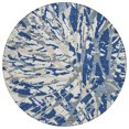 thumbnail image 2 of Addison Rugs Chantille Indoor/Outdoor Transitional Abstract Navy Machine Washable Round Rug, 8' x 8', 2 of 7