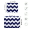 thumbnail image 3 of Navy Blue Chevron Zigzag Striped Dish Drying Mat Microfiber Kitchen Mats Large Counter Absorbent Dish Pad Drainer Rack 16"x18", 3 of 7