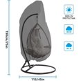 thumbnail image 1 of Funda para silla colgante, funda para silla colgante, funda protectora para silla de huevo, funda impermeable para muebles con cremallera, 190x115 cm (gris), 1 of 2
