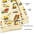 thumbnail image 3 of Gaxelrn Toddler Boys Cotton Construction Truck Print Long Sleeve Crew Neck Sweatshirt,Size 5-6 T, 3 of 6