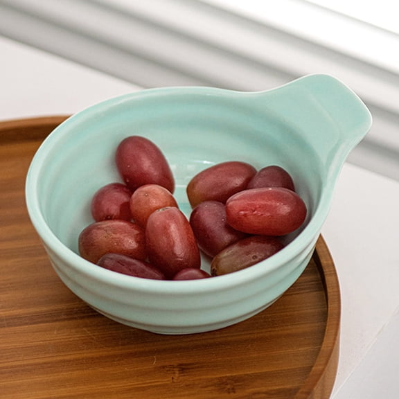 SEWCHICS Ceramic Dipping Tray Small Sauce Bowls Sky-Blue 1Pcs For Salad Dressings
