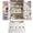 White+Brown, variant on Pantry Cabinet, Lofka 47" Kitchen Pantry Storage Cabinet - 2 Shelves, 2 Drawers & 6 Side Door Shelves - Durable, Magnetic Closure