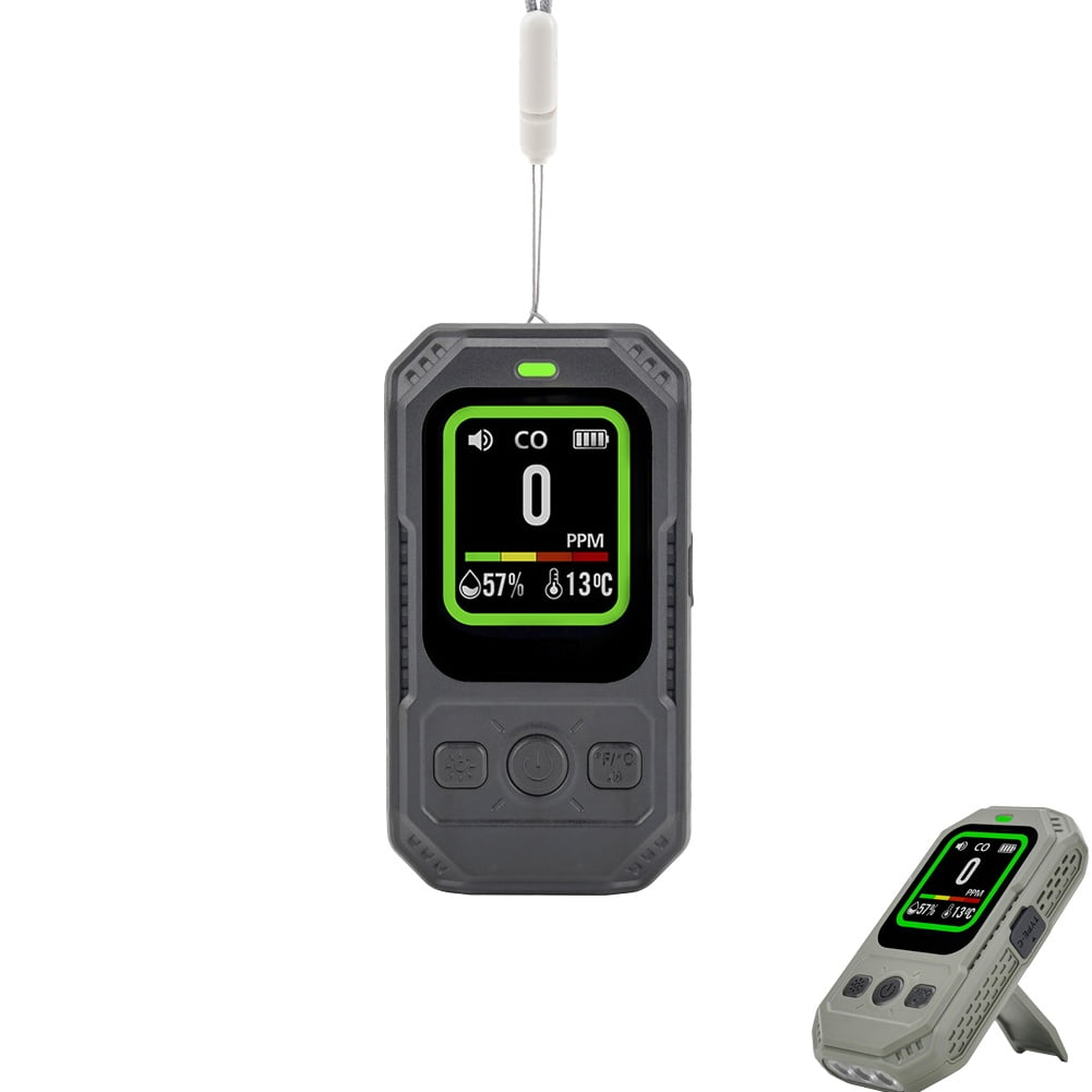 OxySafe Gas detector,Function Indoor Air Monitor with Visual Status Display, Ergonomic Design Built-In Audio Alert, Portable Detection Device for Indoor and Outdoor