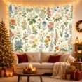 thumbnail image 3 of Vintage Wildflowers with Garden Blooms and Leafy Stems, Romantic Folk Art for Plant Lovers, Floral Art Print, Anniversary Gift, Tapestry Wall Hanging for Bedroom and Living Room, 3 of 7