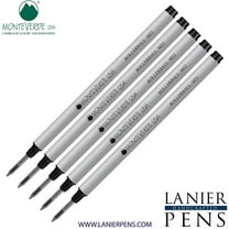 Lanier Combo Pack - 5 Pack - Monteverde Rollerball M22 Paste Ink Refill Compatible with most Montblanc Style Rollerball Pens - Black (Fine Tip 0.6mm)