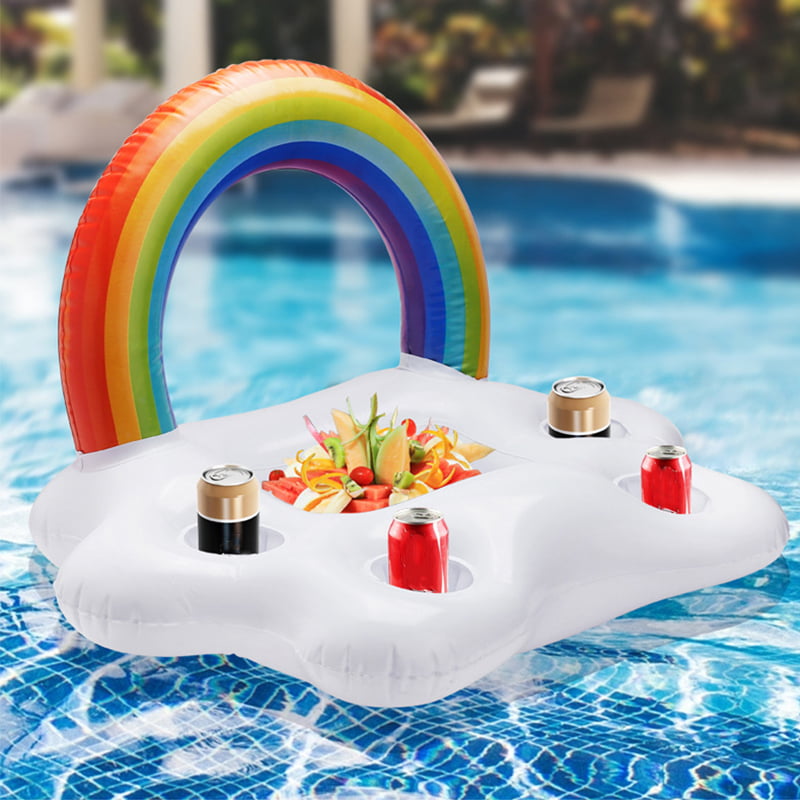 Fashion Cup Base Inflatable Swimming Pool Drink Holder Floats Coaster Toy 