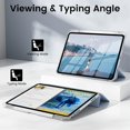 thumbnail image 3 of Clear Back Trifold Stand Cover for iPad Air 11" M2/M3/M4 & Air 4/5 10.9", Slim Smart Case with Apple Pencil Slot Auto Sleep Wake, Sky Blue, 3 of 9
