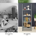 thumbnail image 4 of Fionafurn Gray 4-Tier 49'' Ladder Shelf Bookshelf, 4 of 9