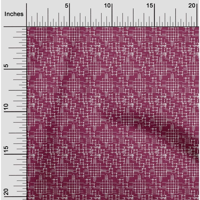oneOone Tissu Polyester Lycra Géométrique Labyrinthe Kasuri Décor Tissu Imprimé BTY 56 Pouces de Large