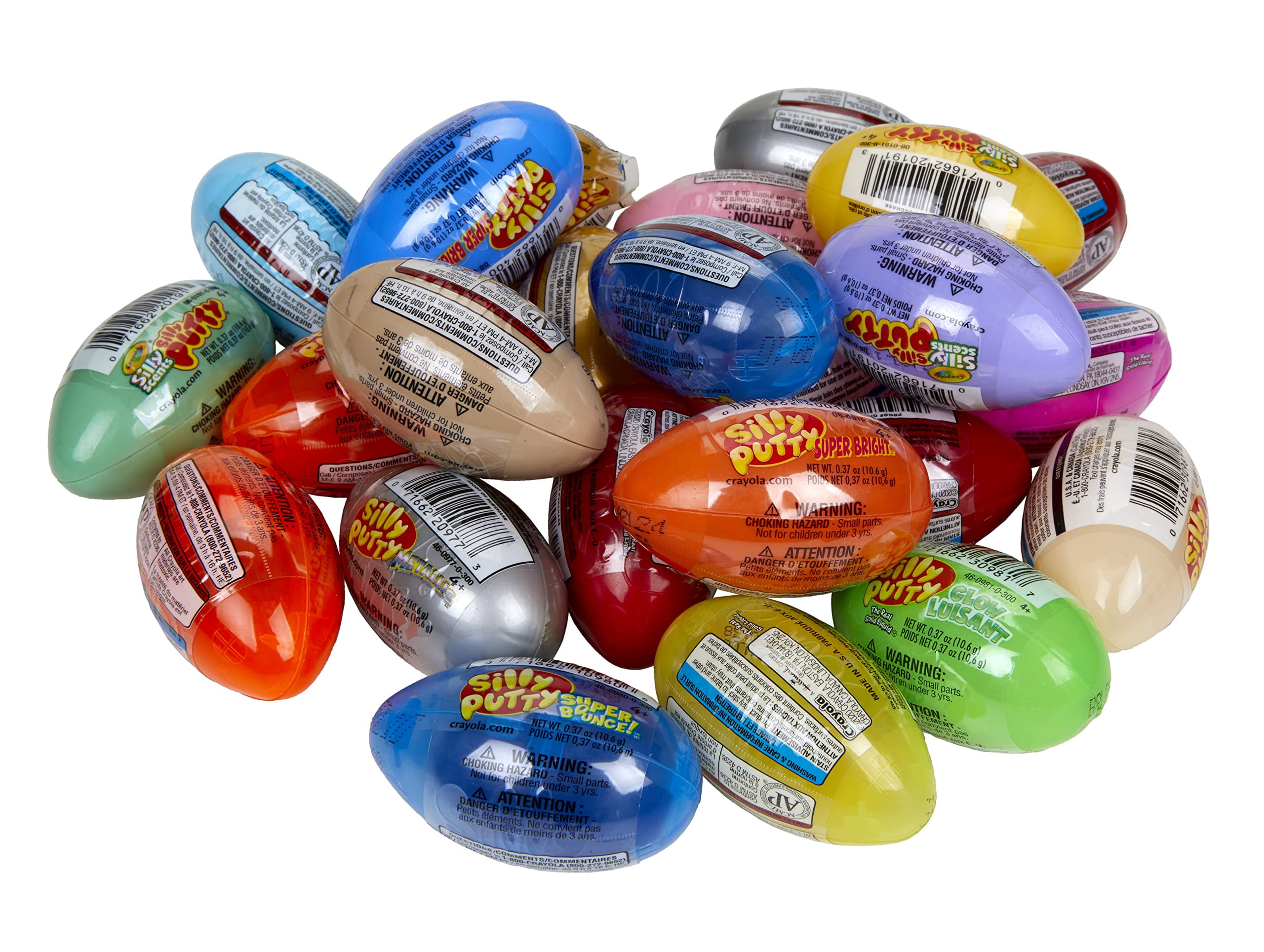 Crayola Silly Putty Unisex 7 Unique Types Stress Ball Variety Pack Multicolor (24 Piece)