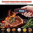 thumbnail image 3 of Instant Read Digital Meat Thermometer Waterproof Kitchen Cooking Food Thermometer with Probe Backlight & Calibration,Best Quick Grill Meat Probe for Grilling BBQ Smoker Chefs, Red, 3 of 5