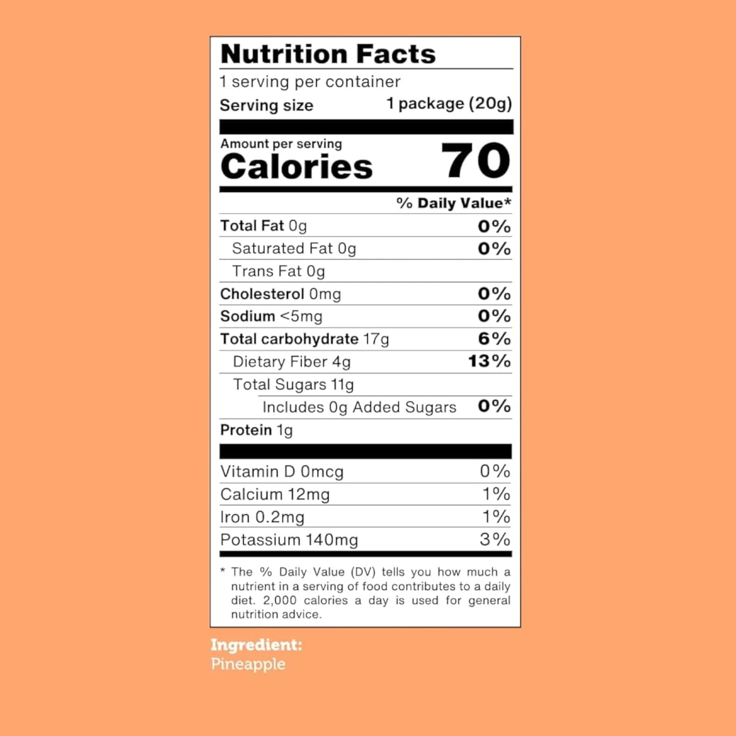 GOOD CHIPS Baked Pineapple Chips, 12-Pack, 0.7oz Bags