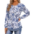 thumbnail image 3 of Fantaslook Womens Tops Dressy Casual Button Pleated Blouses Long Sleeve Shirts Fall Fashion Tunic Tops, 3 of 7
