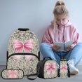 thumbnail image 2 of KEIAHUAN Camo Bow Print Girls BackpackSet with Lunch Box Pencil Case Water Bottle Holder Back Pack for School Girls Kids -17 Inch Backpacks Kawaii Casual Travel Daypack for Kids,4pcs, 2 of 7
