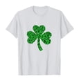 thumbnail image 3 of Uootdi St. Patrick's Day Tops for Women Short Sleeve Crewneck Green Glitter Print Casual Loose Fit Patriotic Graphic Tees Gift, 3 of 5