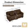 thumbnail image 5 of FFH 76.4" Modular Sectional Cloud Couch, Modern Corduroy Loveseat, 2 Seater Sofa for Living Room, Brown, 5 of 14