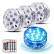 thumbnail image 1 of Juego de 4 luces LED sumergibles, luces subacuáticas impermeables con control remoto, luces para jacuzzi, decoración de fiesta., 1 of 5