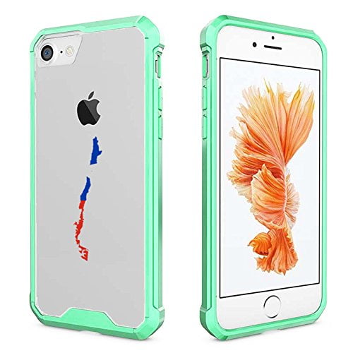 For Apple iPhone Clear Shockproof Bumper Case Hard Cover Chile Chilean Flag...