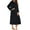 Black, variant on Robes For Women Zipper Robe Long Sleeve Nightgown Sleep Full Length Duster Housecoats With Pockets Loose Pajamas Home
