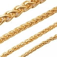 thumbnail image 3 of 3/4/5/6/7MM Women Men Chain Stainless Steel Wheat Braided Gold Tone Necklace Hot, 3 of 6
