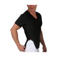 thumbnail image 6 of Men's Insta Slim VS00Z1 V-Neck Compression Shirt With Side Zipper (Black L), 6 of 10