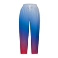 thumbnail image 4 of QATAINLAV Womens 2025 Summer Casual Drawstring Beach Capri Pants Trendy Gradient Color Straight Leg Cropped Trousers Plus Size Capris with Pocket Multicolor M Limited Time Sale, 4 of 6
