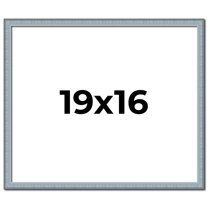 19x16 Frame Blue Scuffed Farm Board Solid Wood Picture Frame Width 0.75 Inches | Interior Depth 0.5