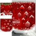 thumbnail image 7 of Moocorvic Christmas Shower Curtains for Bathroom, Holiday Winter Christmas Bathroom Curtain, 35.4" W x 70.8" L(with 7xHooks）, 7 of 7