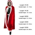 thumbnail image 3 of AWZXDE Women's Solid Color Long Pullover Cape Cloak with Soft Furry Trim Design for Christmas Holiday Fashion Casual Versatile Outerwear Elegant and Cozy Winter Wear Red,120, 3 of 6