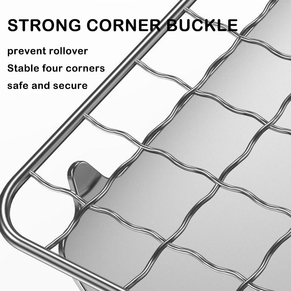 Stainless Steel Grill BBQ Charcoal Stove Outdoor Picnic Portable Folding Stove T-NEW