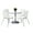 White, Crisp Linen, variant on KFI Studios Mode Round 3.5' Dining Table Set, Crisp Linen, 4 Natural Jive Chairs