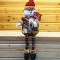 thumbnail image 3 of toys under $10! Christmas Holiday Decor Plush Shelf Sitter Sitting Snowman Santa Claus Gift Cute Home Decoration Craft, 3 of 7