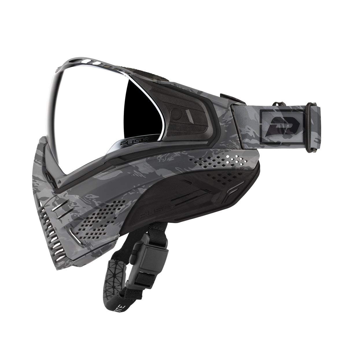 Push Unite Paintball Goggles MASK with Quad PANE Lens and CASE Gray