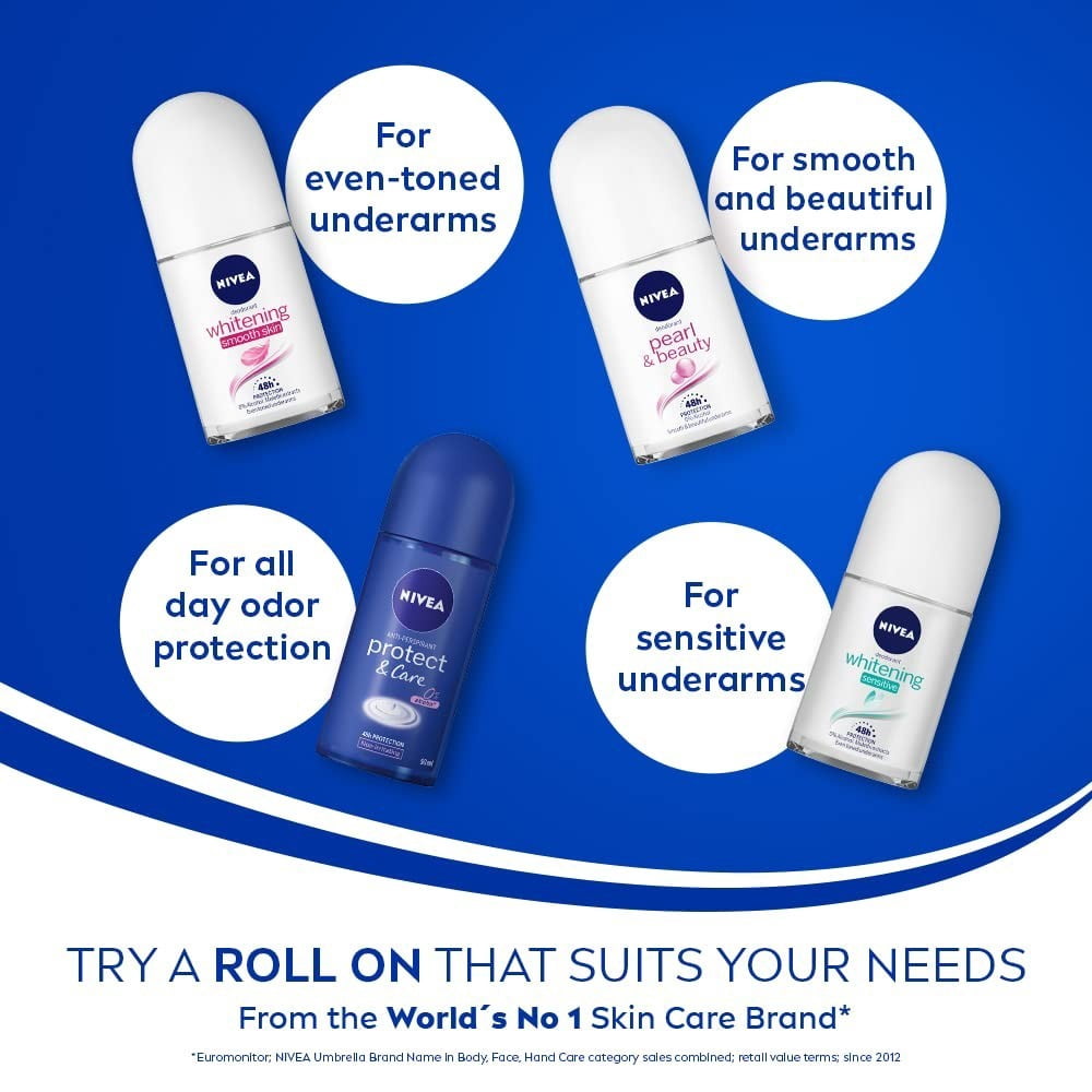 NIVEA WOMEN'S DEODORANT ROLL-ON Fresh Natural -Pack of 12