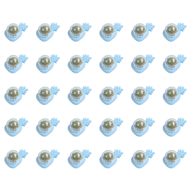 Kuymtek Piña Catnip Lickable Ball Interactivos Hierba Gatera Suministros para (Azul Claro)