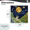 thumbnail image 4 of Stupell Industries Contemporary Impressionist Astronaut in Space Canvas Art, 17 x 17, by Angie Hawke, 4 of 8