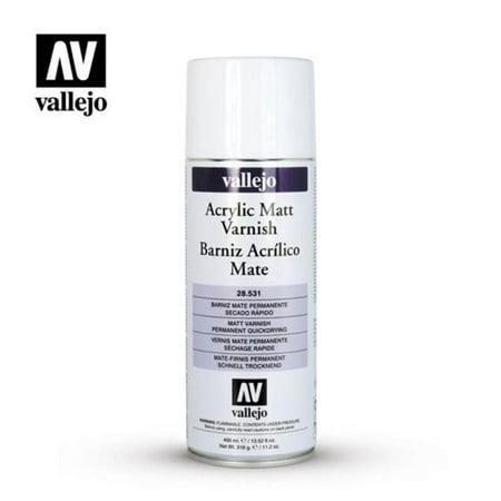 Varnish Aerosol - Spray: Matt Varnish (400 ml.) AV : Acrylic Aerosol Spray : 400ml : (UK ONLY) Acrylicos Vallejo VA28531