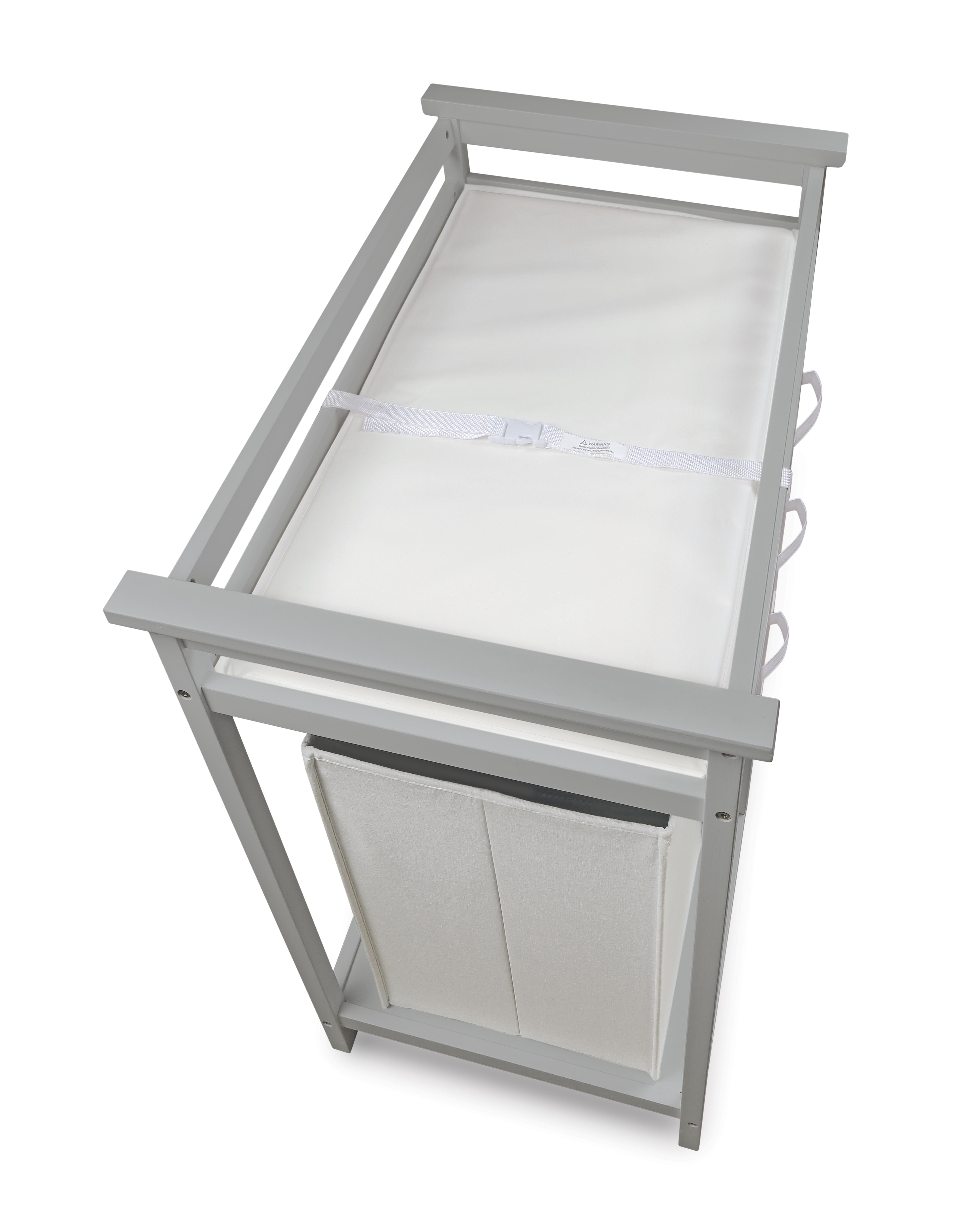 badger basket modern baby changing table with hamper and 3 baskets