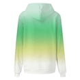 thumbnail image 4 of Wang6 Plus Size Hoodies Dress for Womens Loose Fit Gradient Hooded Pullovers Sweatshirts Trendy Drawstrings Fall Long Sleeve V Neck Tops with Pocket Light Yellow XL, 4 of 4