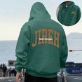 thumbnail image 2 of Valora Men Sweatshirt Men's Hooded Sweatshirt for Dailywear and Outdoor Activities | Pullover Casual Long Sleeve with Adjustable Drawstring and Print Detail Dark Green L, 2 of 7